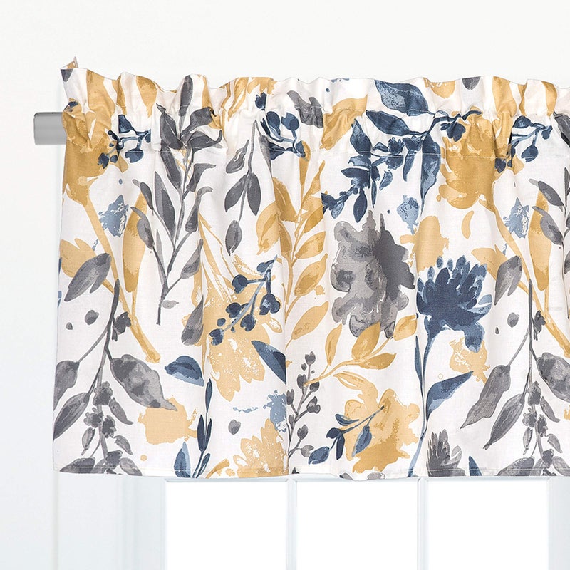 C&F Home Watercolor Natural Flowers & Leaves 100% Cotton Single Window Treatment Curtain Valance 16" x 72" All Seasons Versatile Spring Springtime Farmhouse Bedroom Guestroom Kitchen Living Room - Image 2